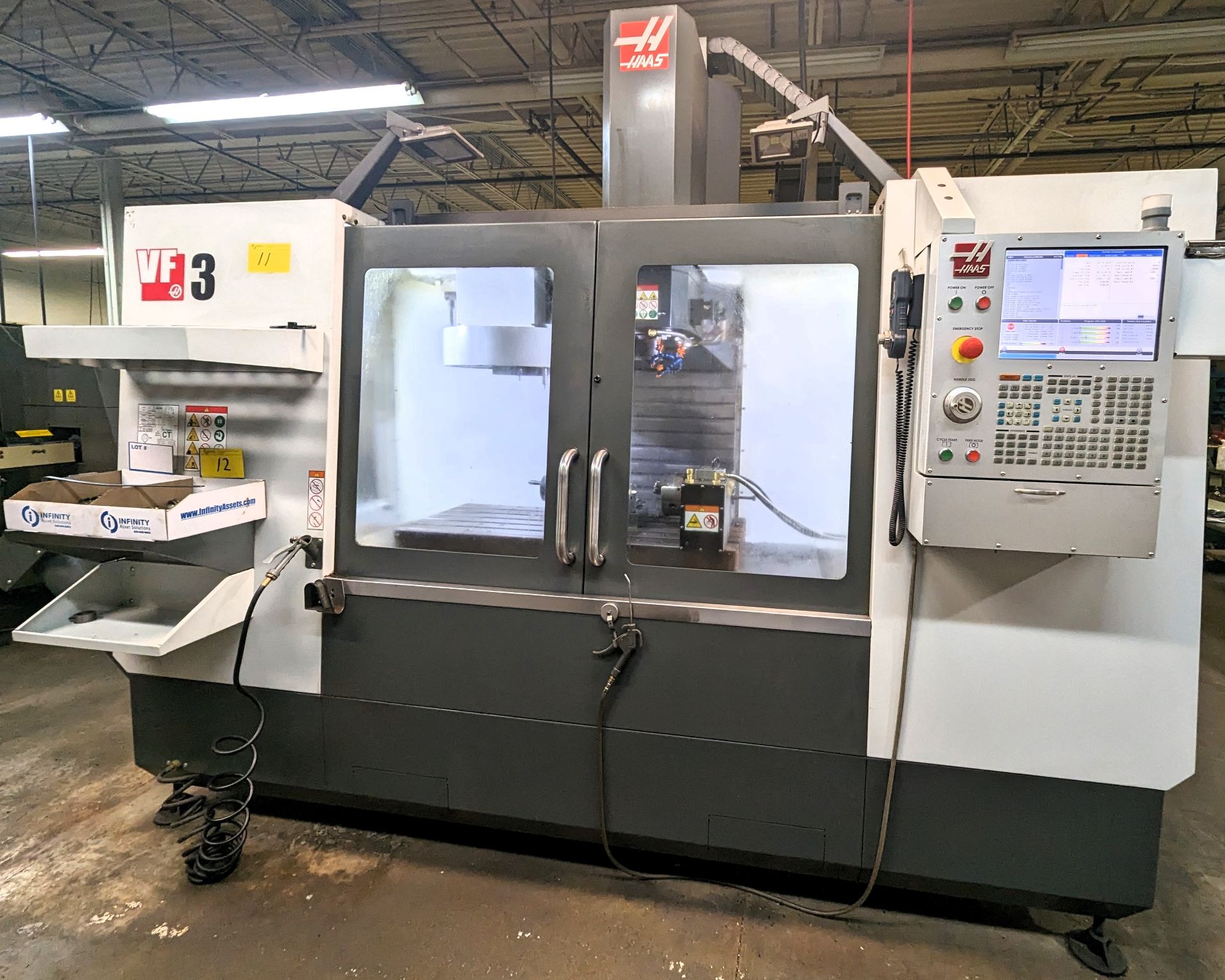 2019 HAAS VF-3 CNC VERTICAL MACHINING CENTER, CNC CONTROL, CAT40, 8,100 RPM SPINDLE, APPROX. 2,686