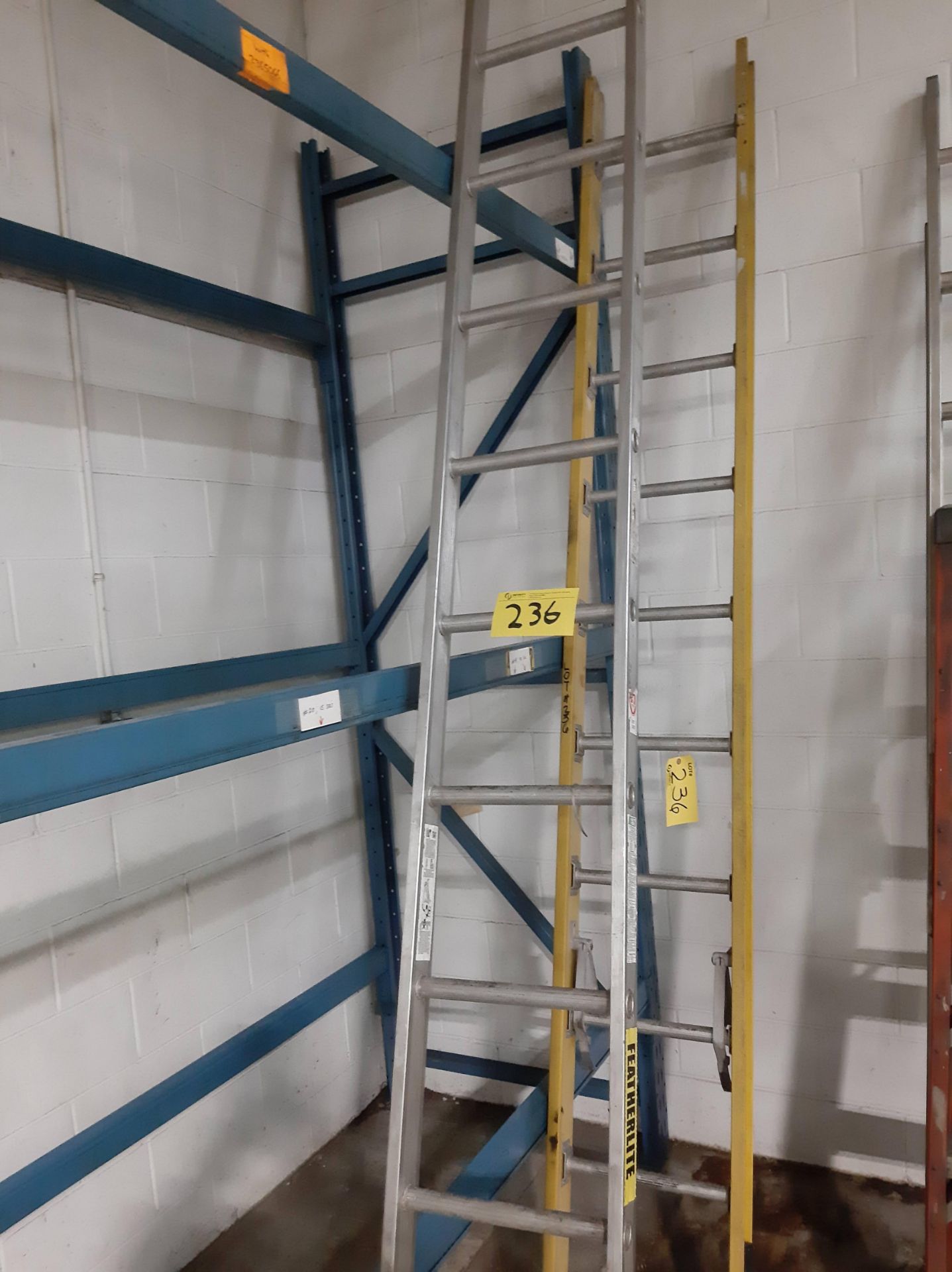 LOT OF (2) LADDERS, 18' AND 10'