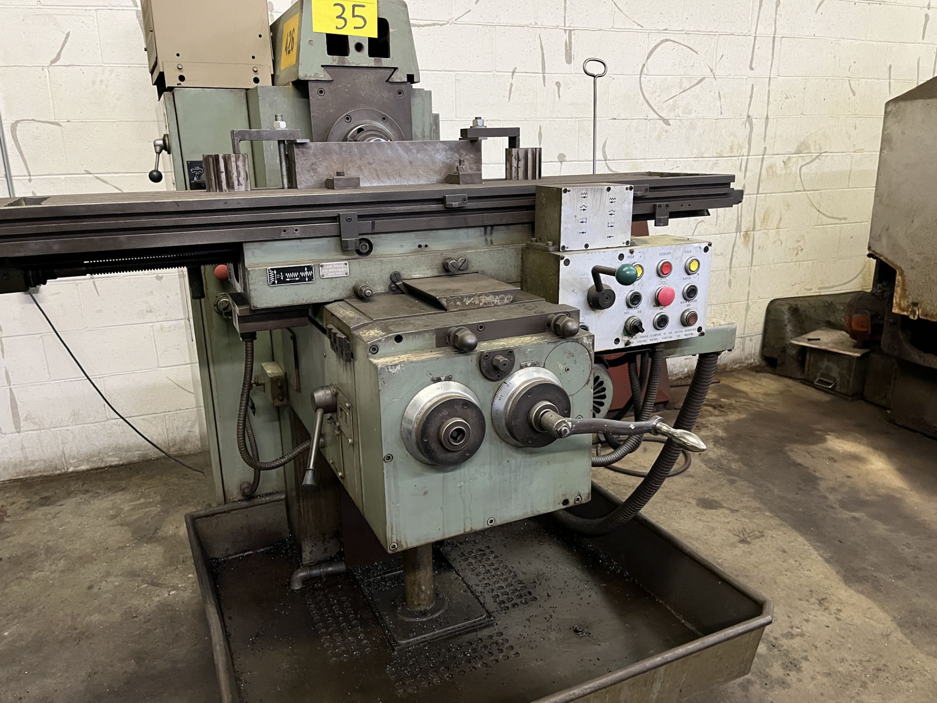 HMT FN2EH HORIZONTAL MILLING MACHINE, 40 TAPER, 8” X 48” TABLE, S/N 1777 W/ ATTACHMENTS (RIGGING FEE - Image 3 of 7