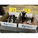 LOT OF (2) BOXES OF CAT40 TOOL HOLDERS AND CARBIDE CUTTER BARS