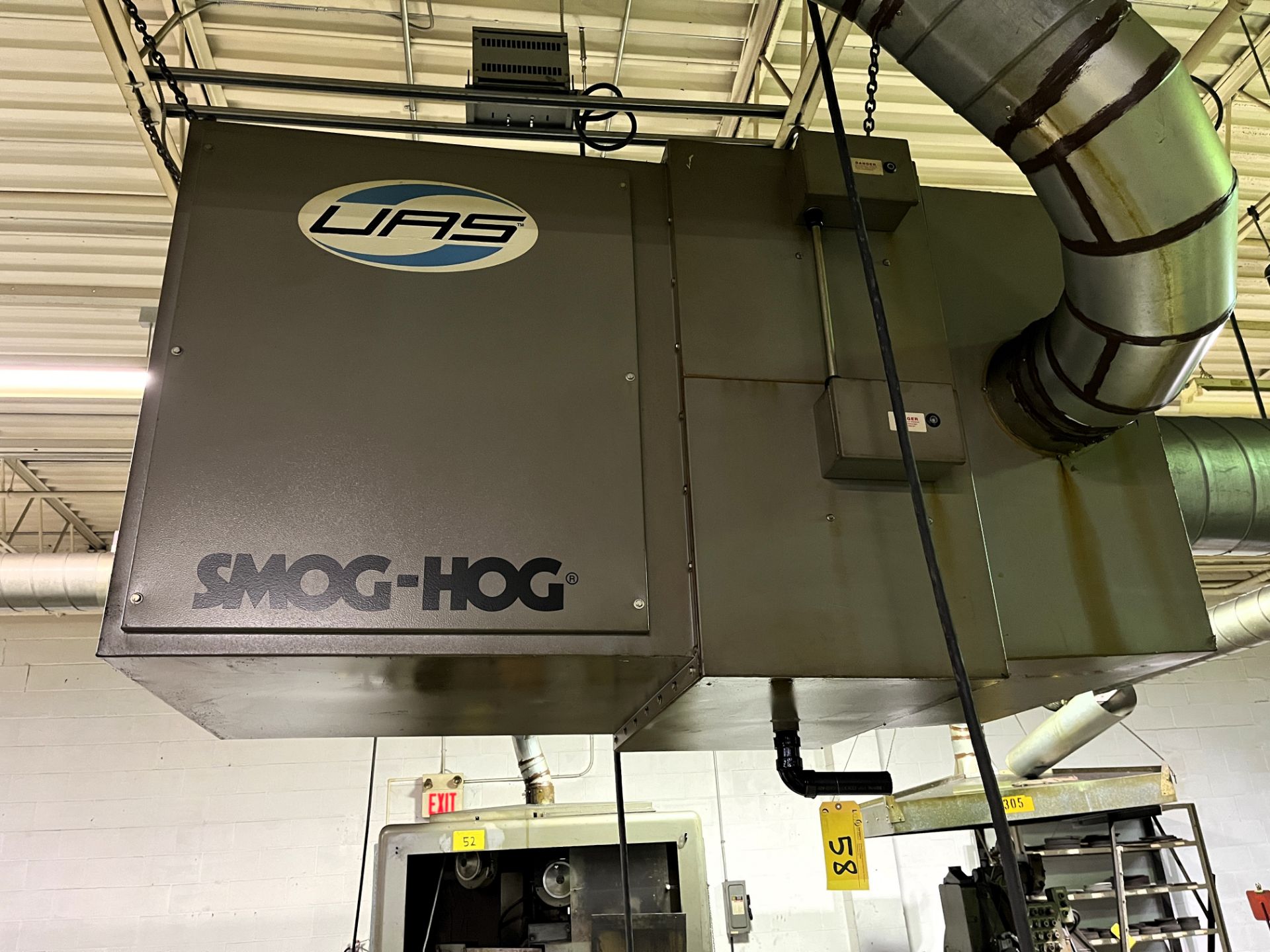 SMOG HOG OIL FILTRATION AND RECOVERY UNIT W/ VENTING PIPES (RIGGING FEE $250)