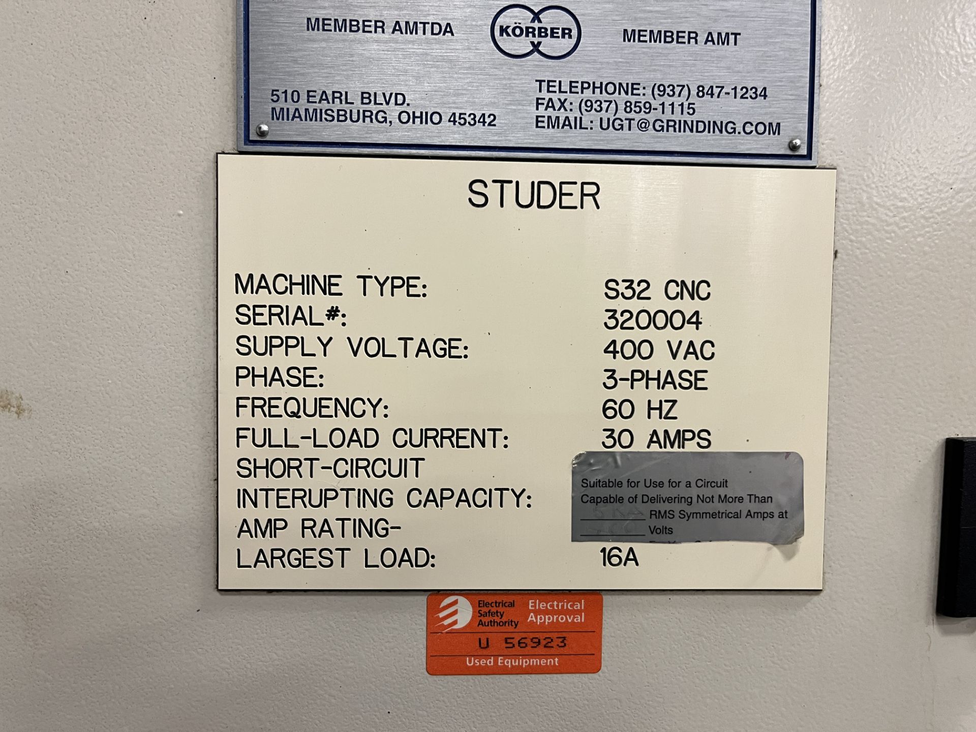 STUDER S32 CNC CYLINDRICAL GRINDER, FANUC 160I-T CNC CONTROL, X-300MM AXIS, Z-485MM AXIS, 500MM - Image 8 of 15