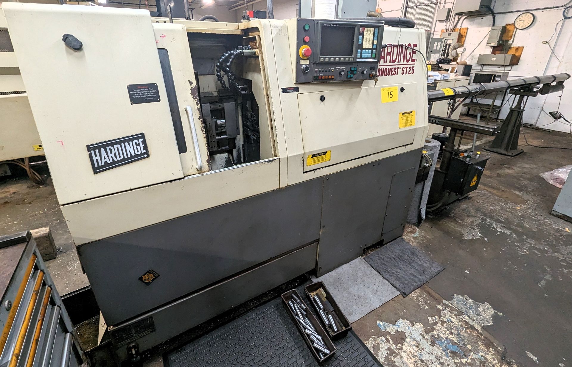 HARDINGE CONQUEST ST25 GANG TOOL CNC TURNING CENTER, GE FANUC O-T CNC CONTROL, S/N ST-172-25,