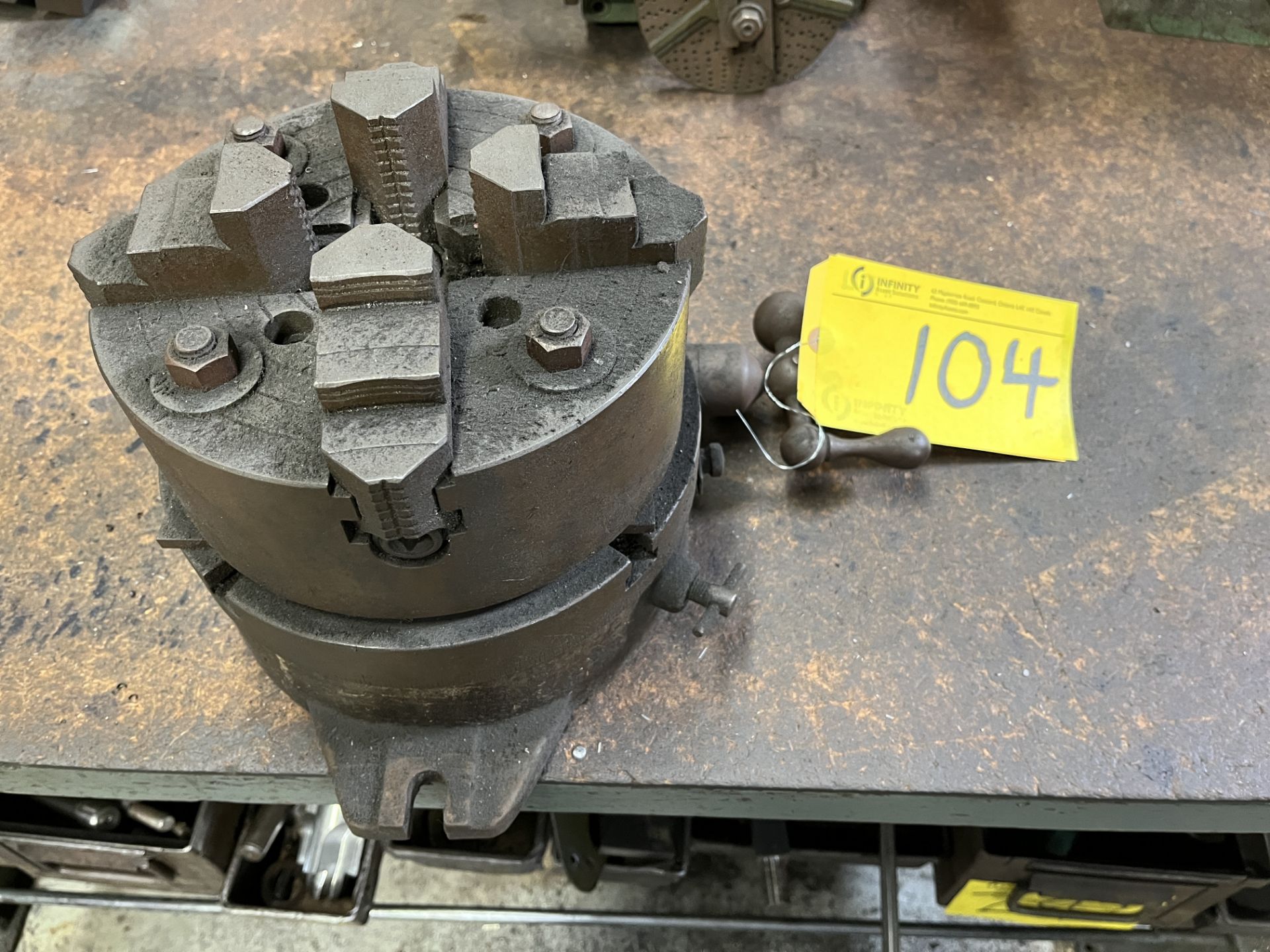 10" 4-JAW CHUCK AND ROTATION TABLE