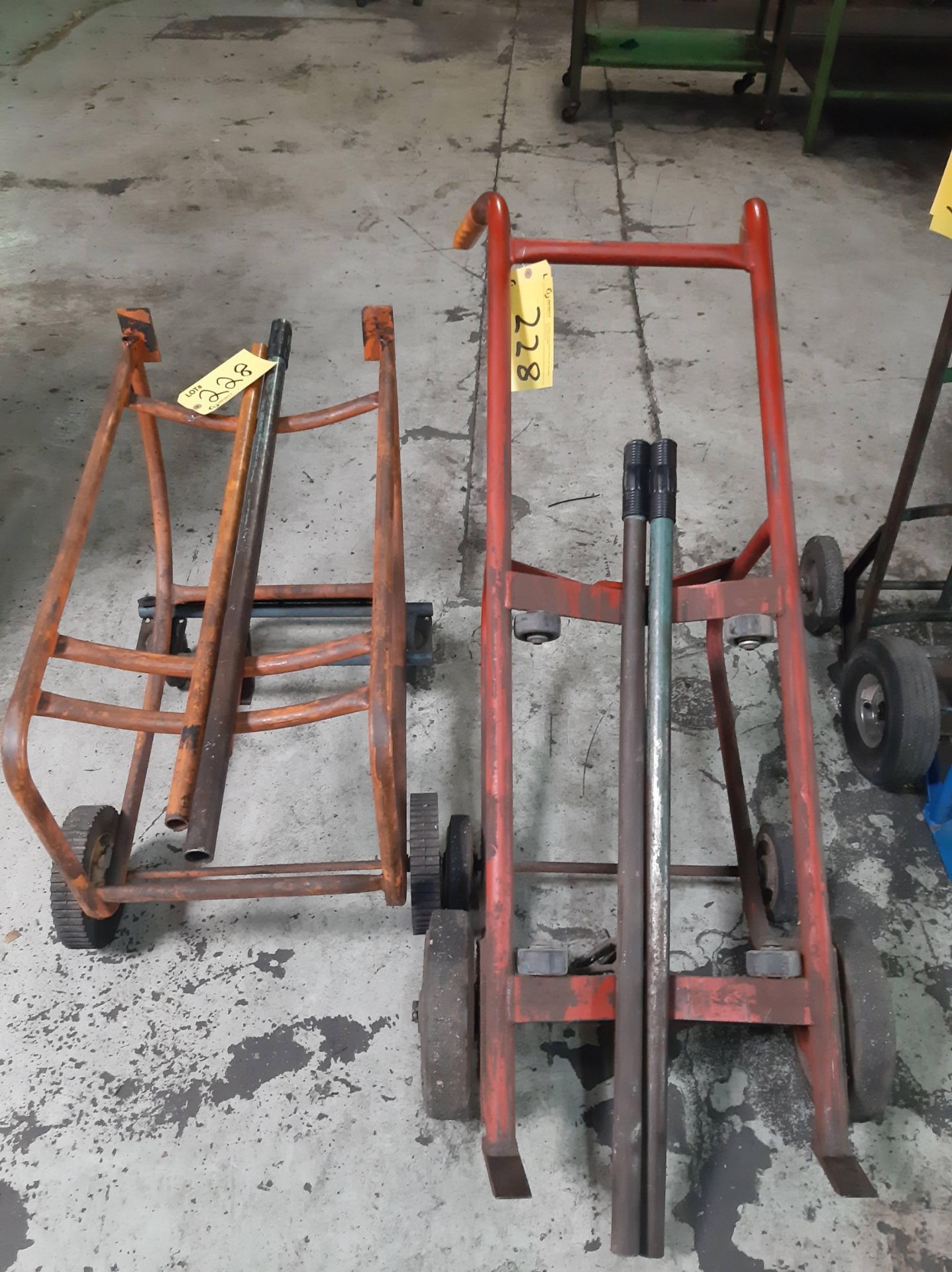 LOT OF (2) BARREL DOLLIES