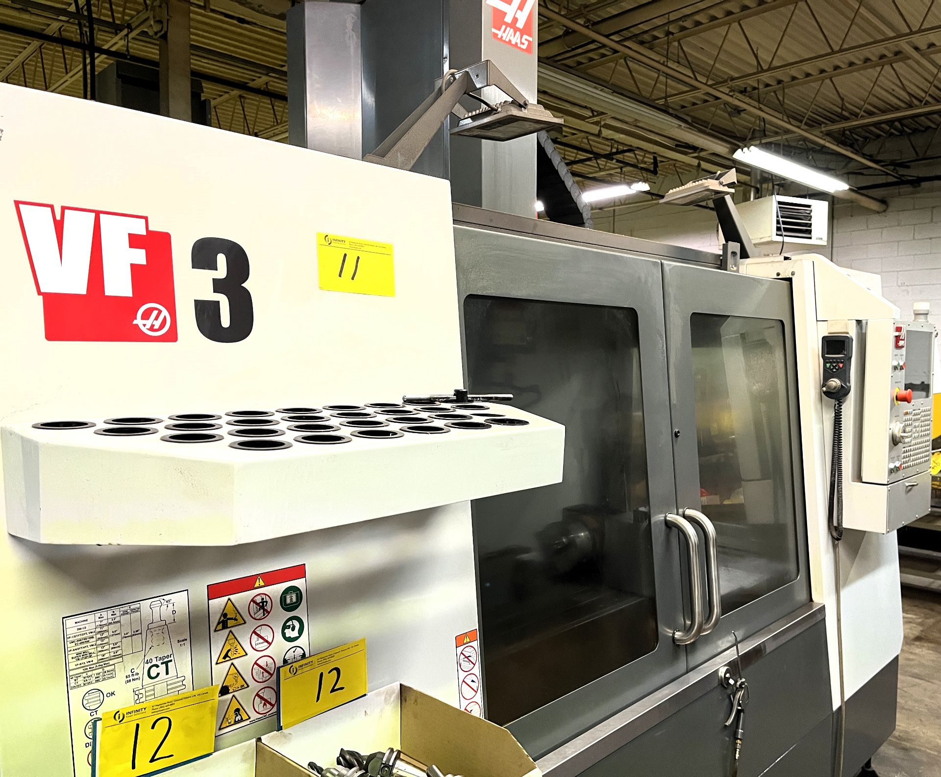 2019 HAAS VF-3 CNC VERTICAL MACHINING CENTER, CNC CONTROL, CAT40, 8,100 RPM SPINDLE, APPROX. 2,686 - Image 16 of 21