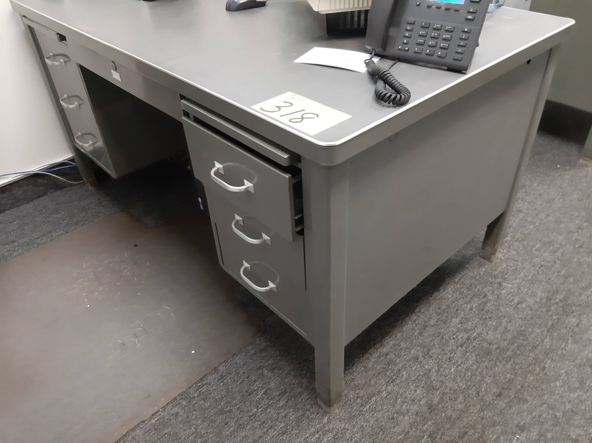 LOT OF (3) STEEL DESKS, BOOKCASE, CHAIR, FILE CABINET - Image 4 of 4