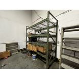 SECTION OF PALLET RACKING WITH MESH SHELVING, 4-LEVELS, APPROX. 8'L X 42"D X 8'H