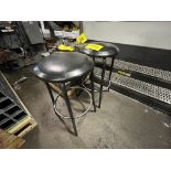 LOT OF (2) SHOP STOOLS AND ALL UNUSED WOODEN CRATES IN SHOP