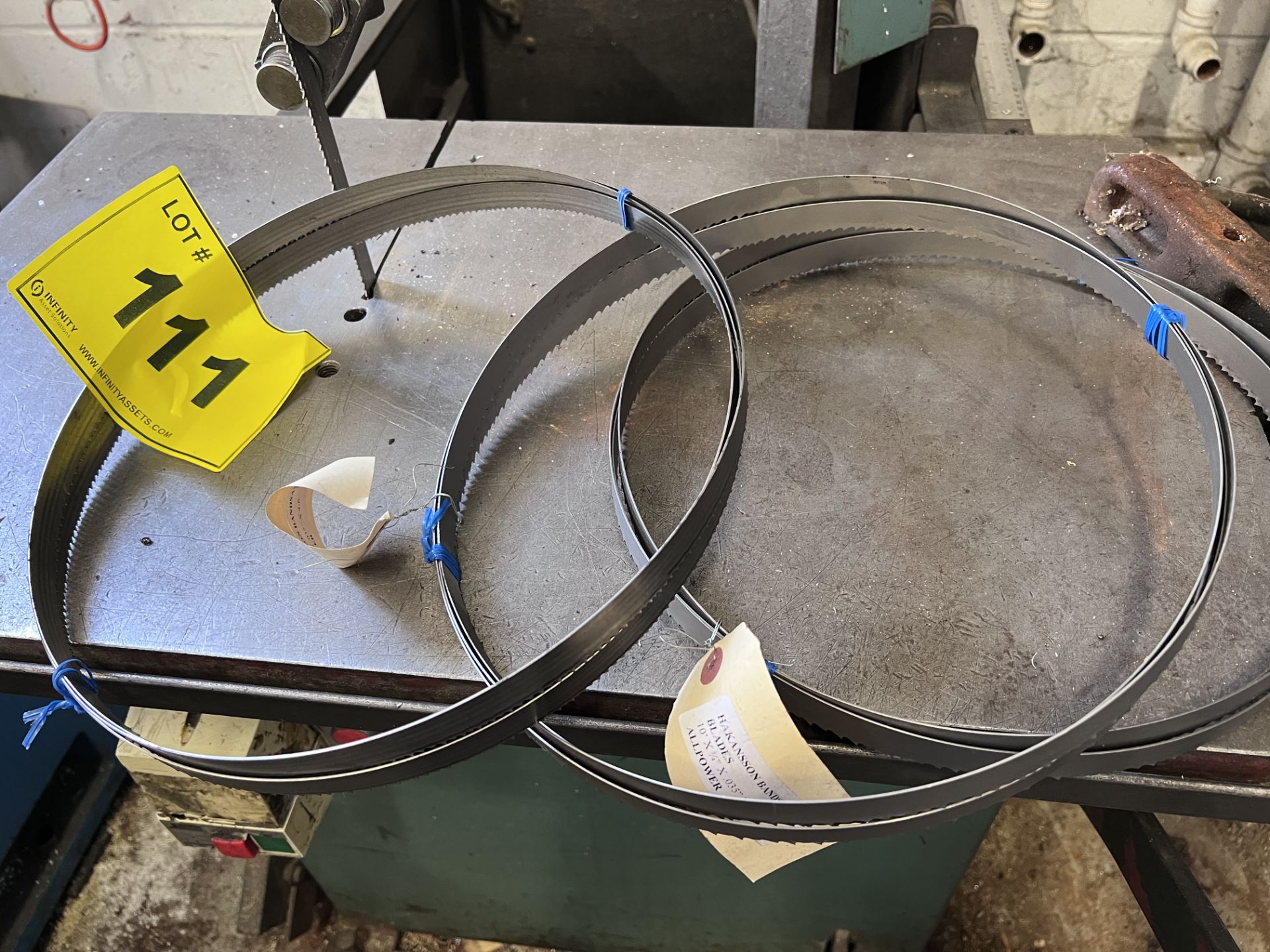 LOT OF SPARE BANDSAW BLADES