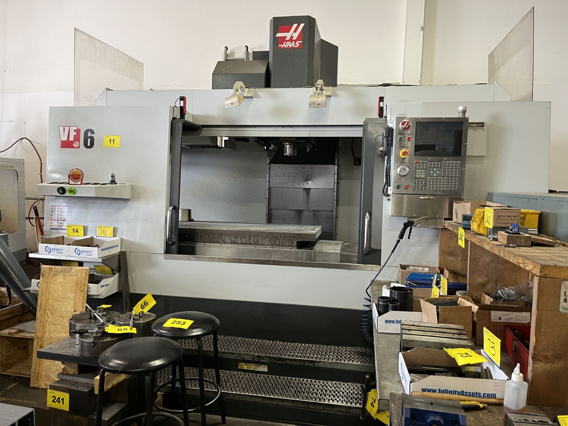 2012 HAAS VF6/40 CNC VERTICAL MACHINING CENTER, CNC CONTROL, 24” X 60” TABLE, 40 TAPER, 10,000 RPM - Image 18 of 25