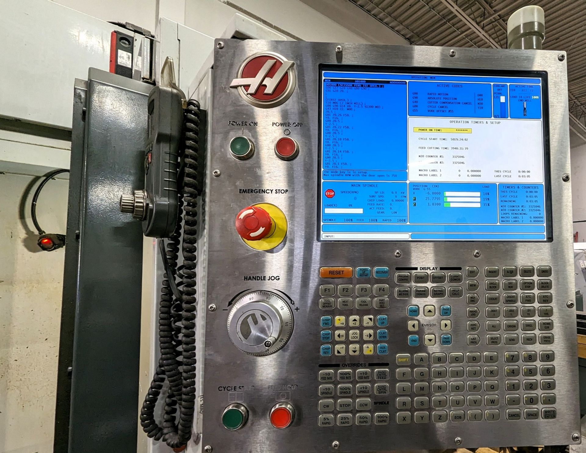 2012 HAAS VF6/40 CNC VERTICAL MACHINING CENTER, CNC CONTROL, 24” X 60” TABLE, 40 TAPER, 10,000 RPM - Bild 3 aus 25