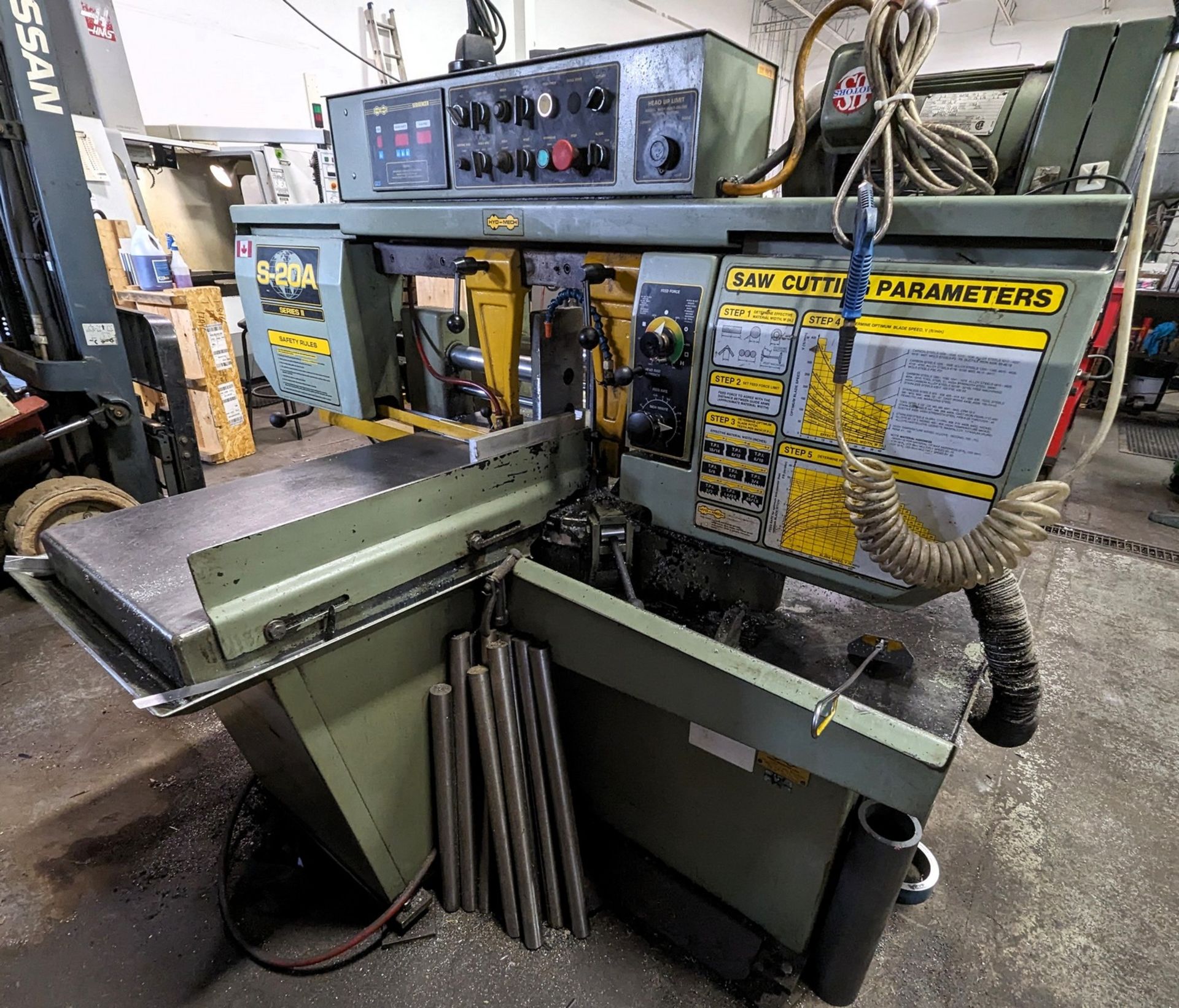 HYD-MECH S-20A SERIES II AUTOMATIC HORIZONTAL BANDSAW, S/N 80298380 W/ CONVEYOR (RIGGING FEE $825) - Image 3 of 13