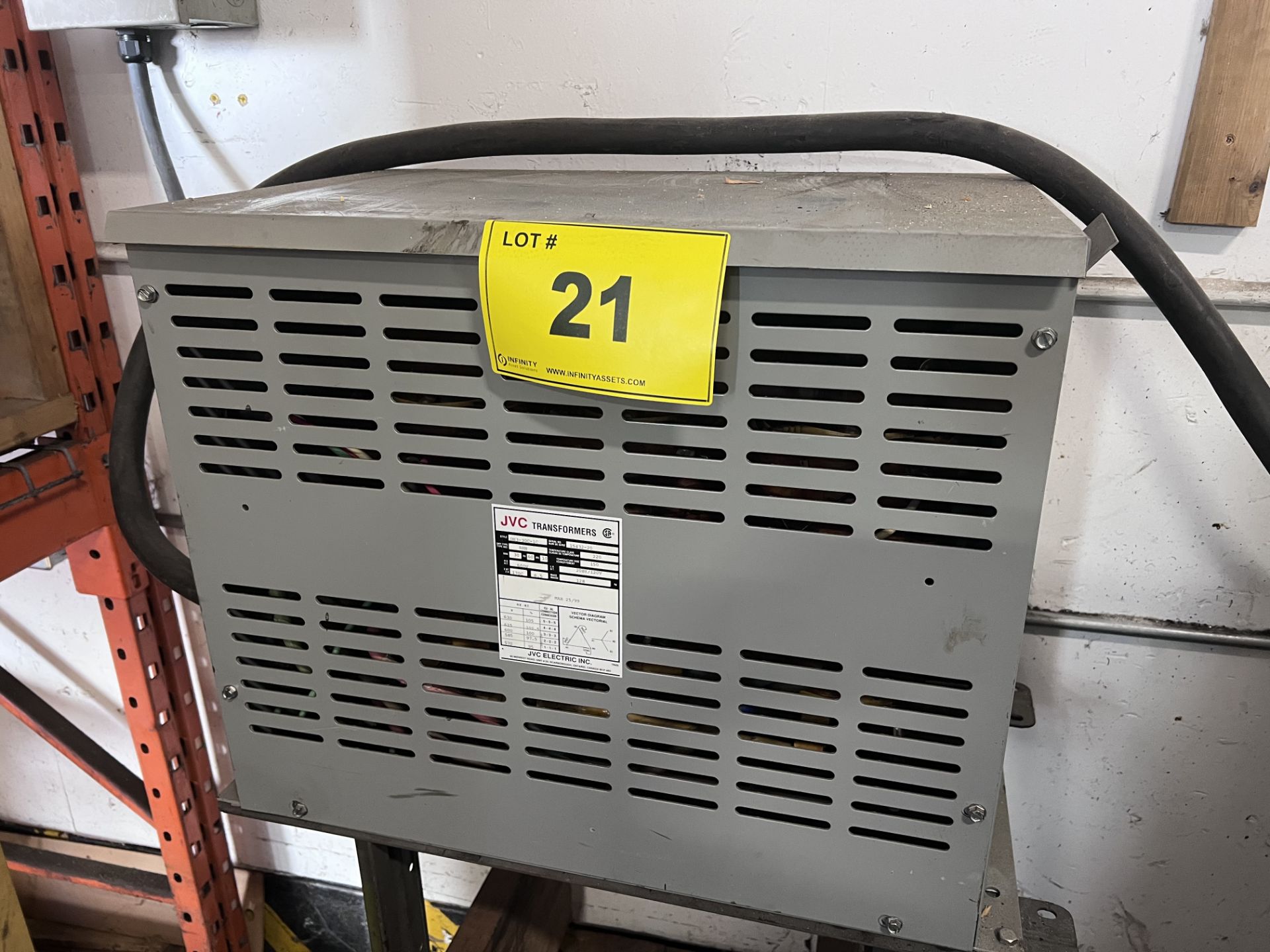 JVC 30KVA 600V TRANSFORMER (RIGGING FEE $85) - Image 2 of 3