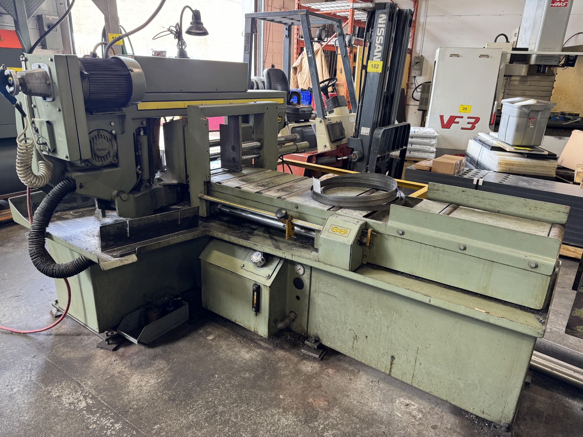 HYD-MECH S-20A SERIES II AUTOMATIC HORIZONTAL BANDSAW, S/N 80298380 W/ CONVEYOR (RIGGING FEE $825) - Image 12 of 13