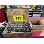 LOT OF COLLETS AND QUICK CHANGE CAT 40 TOOL SET (2 BOXES)