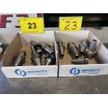 LOT OF (2) BOXES OF CAT 40 TOOL HOLDERS (APPROX. 10 PIECES)