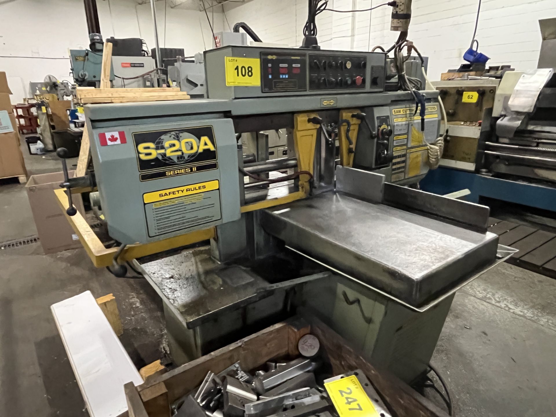 HYD-MECH S-20A SERIES II AUTOMATIC HORIZONTAL BANDSAW, S/N 80298380 W/ CONVEYOR (RIGGING FEE $825) - Image 11 of 13