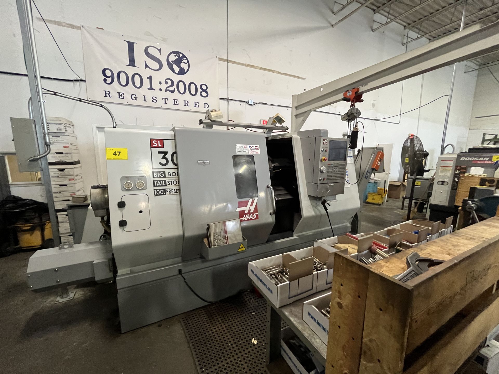 2008 HAAS SL-30TB CNC TURNING CENTER, CNC CONTROL, 15” CHUCK, BIG BORE, TAILSTOCK, TOOL SETTER, CHIP - Image 14 of 14