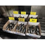 LOT OF (6) BOXES OF CAT 40 TOOL HOLDERS (APPROX. 36 PIECES)