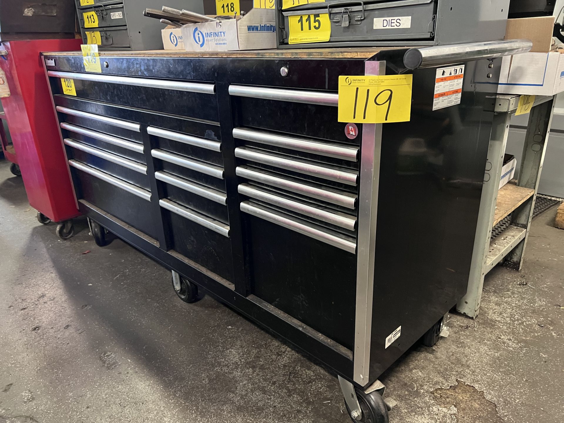 INTERNATIONAL 15-DRAWER TOOL CHEST (NO CONTENTS)