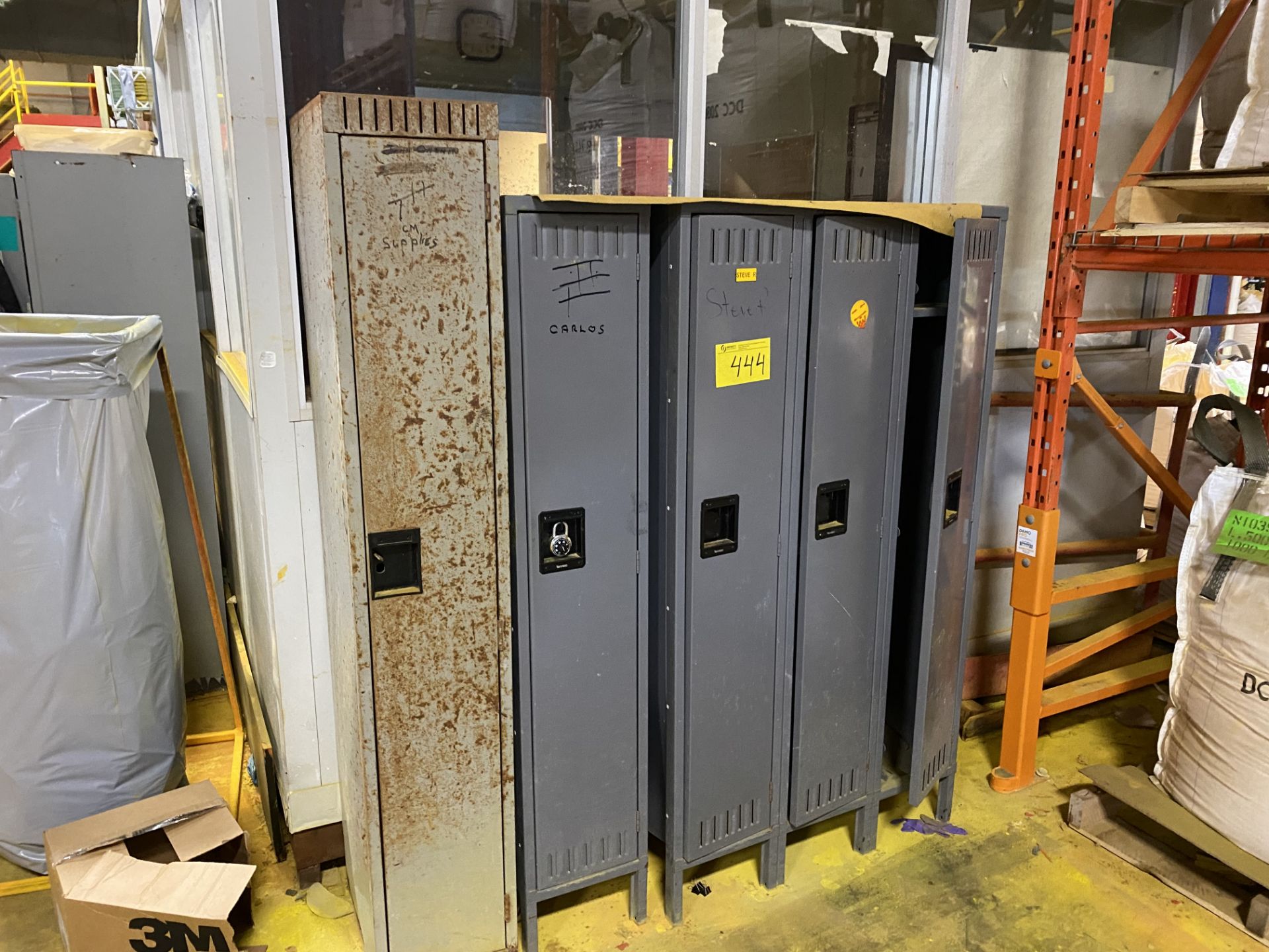 5-DRAWER SUPPLY CABINET W/ SAFETY SUPPLIES AND ALL LOCKERS IN PLANT 2ND FLOOR, APPROX. (6) BANKS - Image 3 of 3