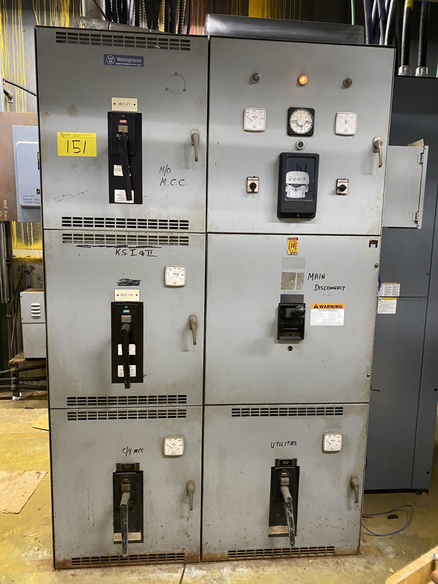 LOT OF (6) MOTOR CONTROL CENTER PANELS (BALANCE OF ROOM, APPROX. 198 BREAKERS IN TOTAL, CUTLER - Image 5 of 24