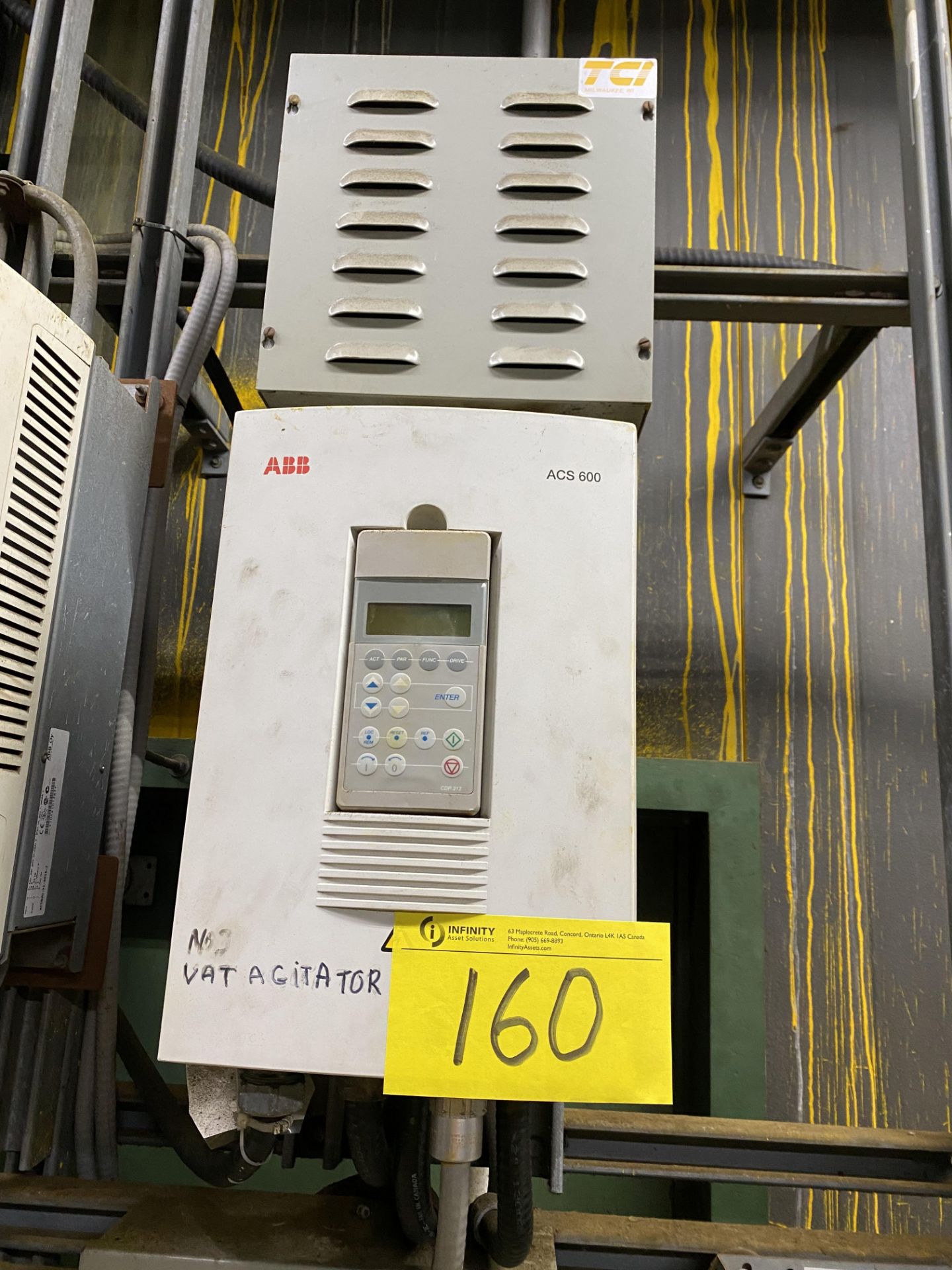 ABB CONTROL ACS600 (NO 2), MODEL ACS60100206 (VAT AGITATOR) (RIGGING FEE $75 USD)