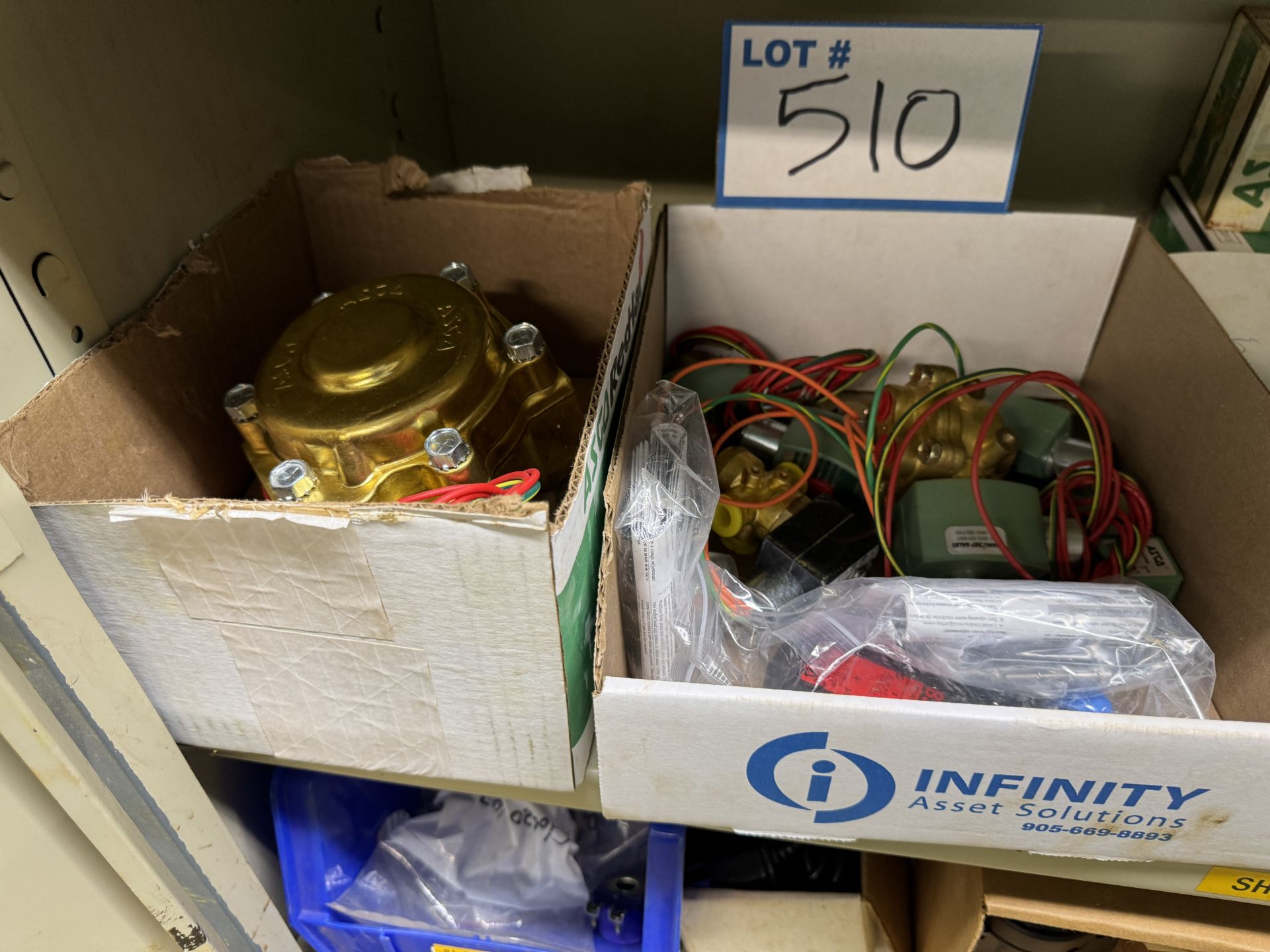 LOT OF (2) 2-DOOR METAL CABINETS W/ HELMETS, MASKS, ELECTRONICS, FLOW METER, GAUGES - Image 8 of 10