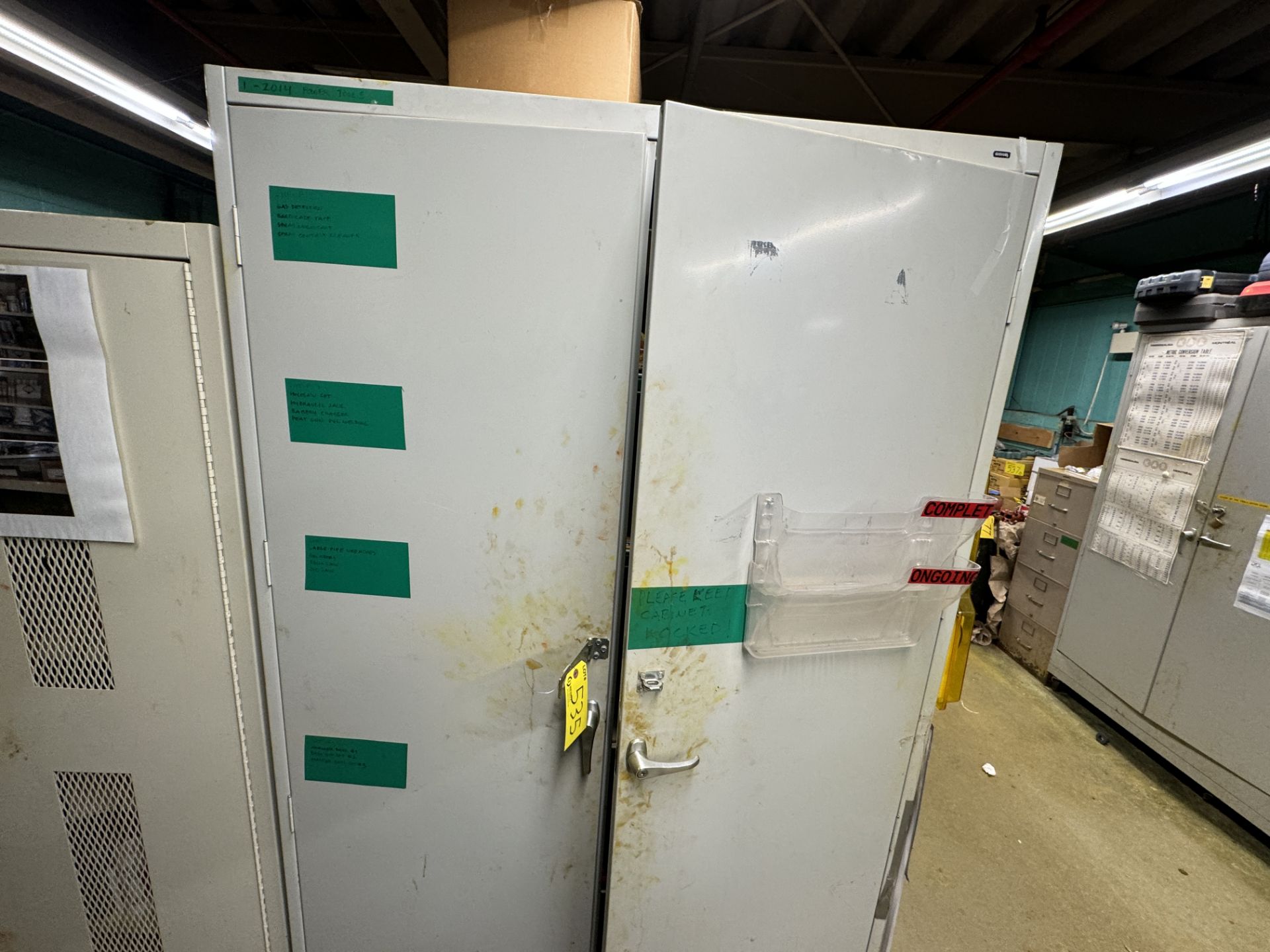LOT OF (2) PORTABLE PARTS 2-DOOR CABINETS, 5-LEVELS (NO CONTENTS) - Image 3 of 4