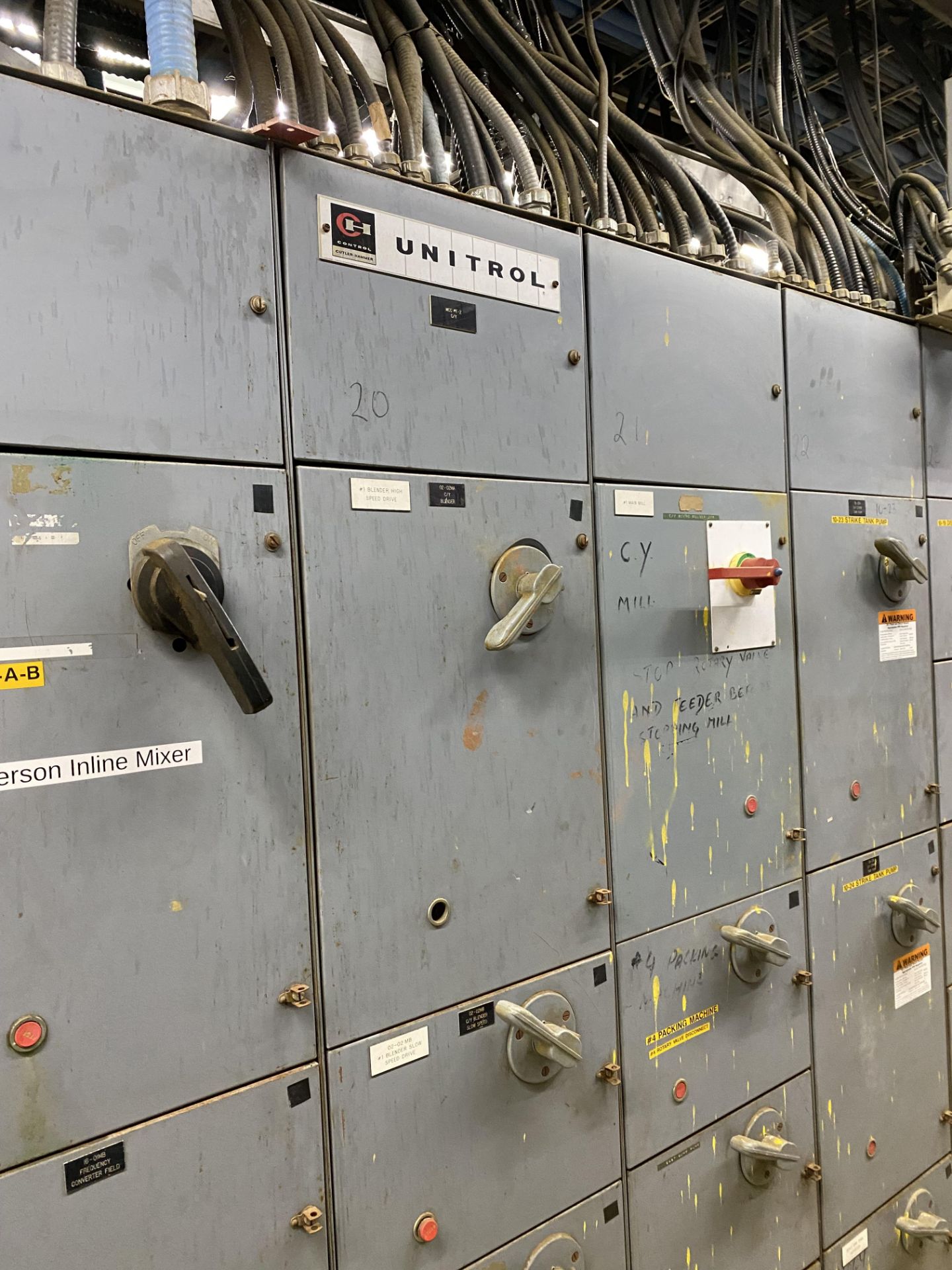 LOT OF (6) MOTOR CONTROL CENTER PANELS (BALANCE OF ROOM, APPROX. 198 BREAKERS IN TOTAL, CUTLER - Image 10 of 24