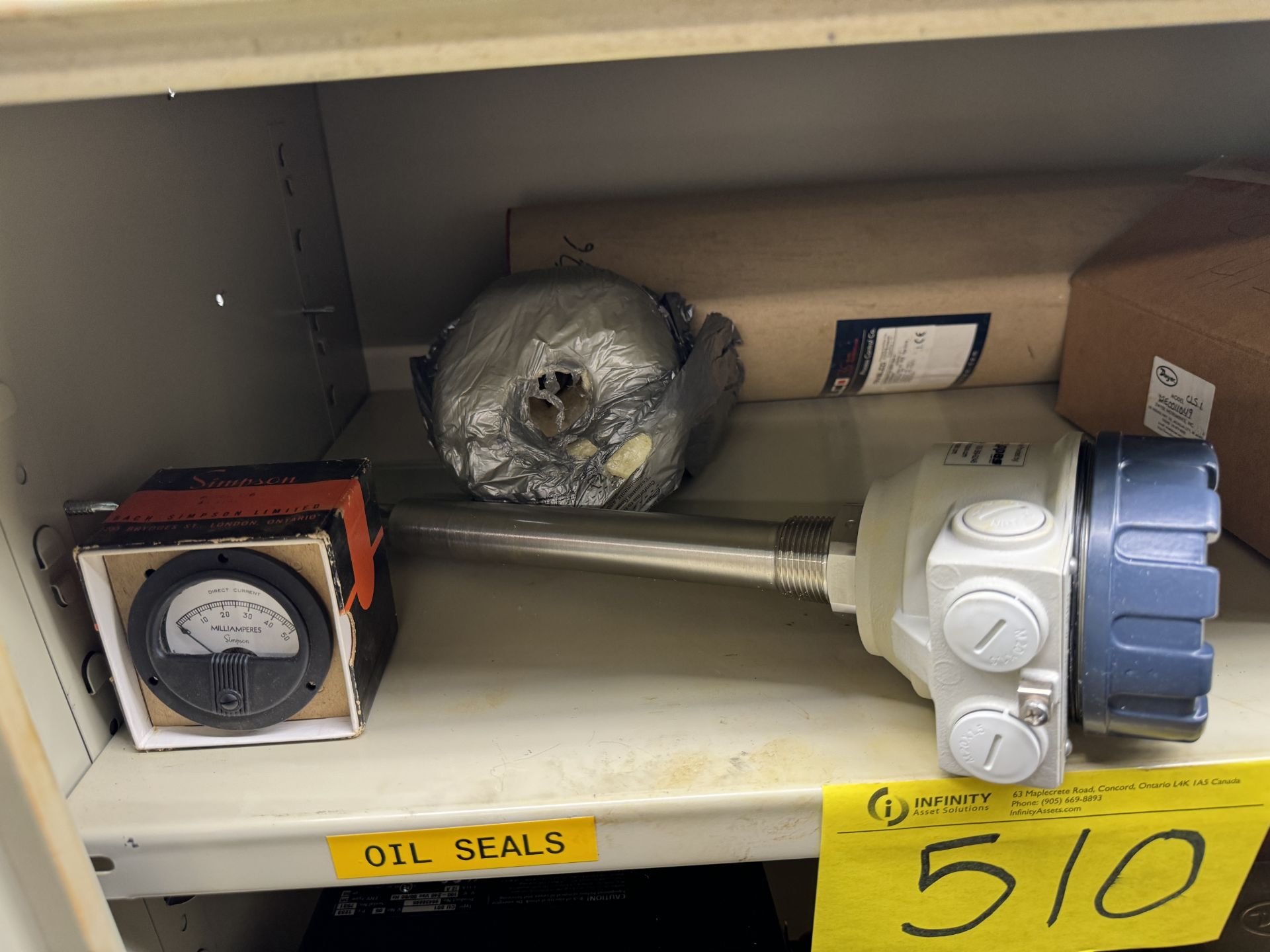 LOT OF (2) 2-DOOR METAL CABINETS W/ HELMETS, MASKS, ELECTRONICS, FLOW METER, GAUGES - Image 10 of 10