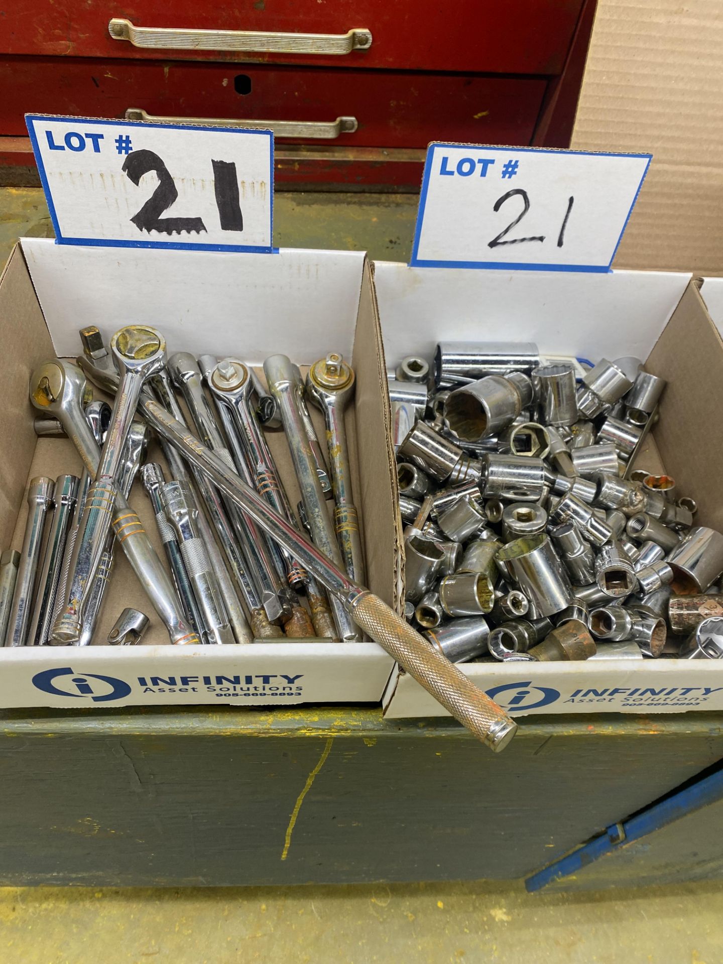 LOT OF (5) BOXES OF WRENCHES, SOCKETS, RATCHETS - Image 2 of 3