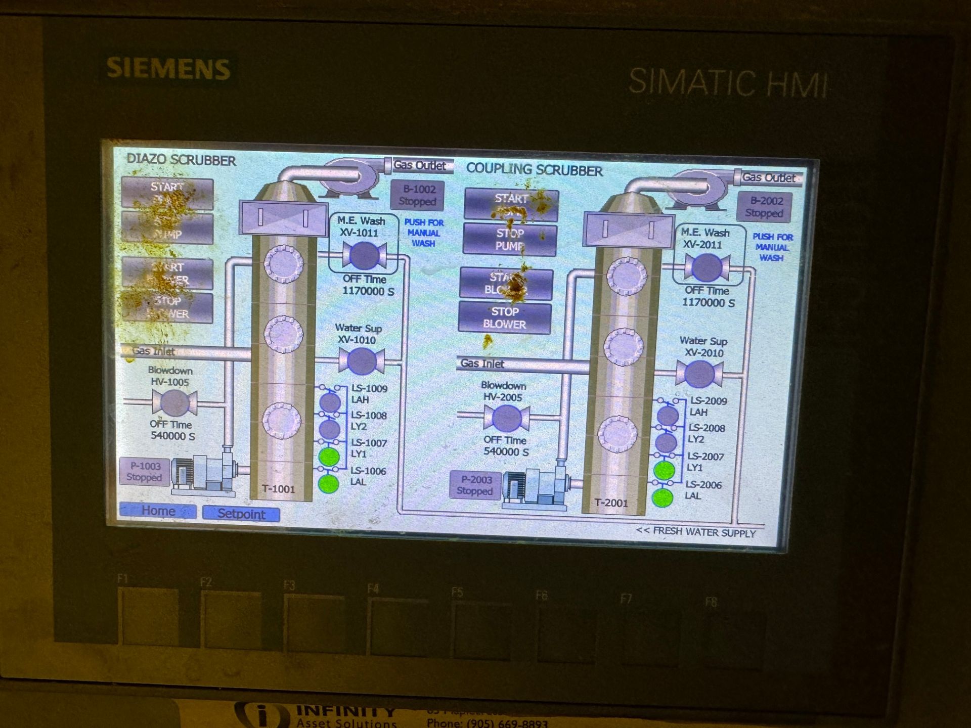 LOT OF (2) 2019 MACROTEK AMINE COUPLING & DIAZO SCRUBBERS, PLC TOUCH SCREEN CONTROLS, OVERALL HEIGHT - Image 4 of 27