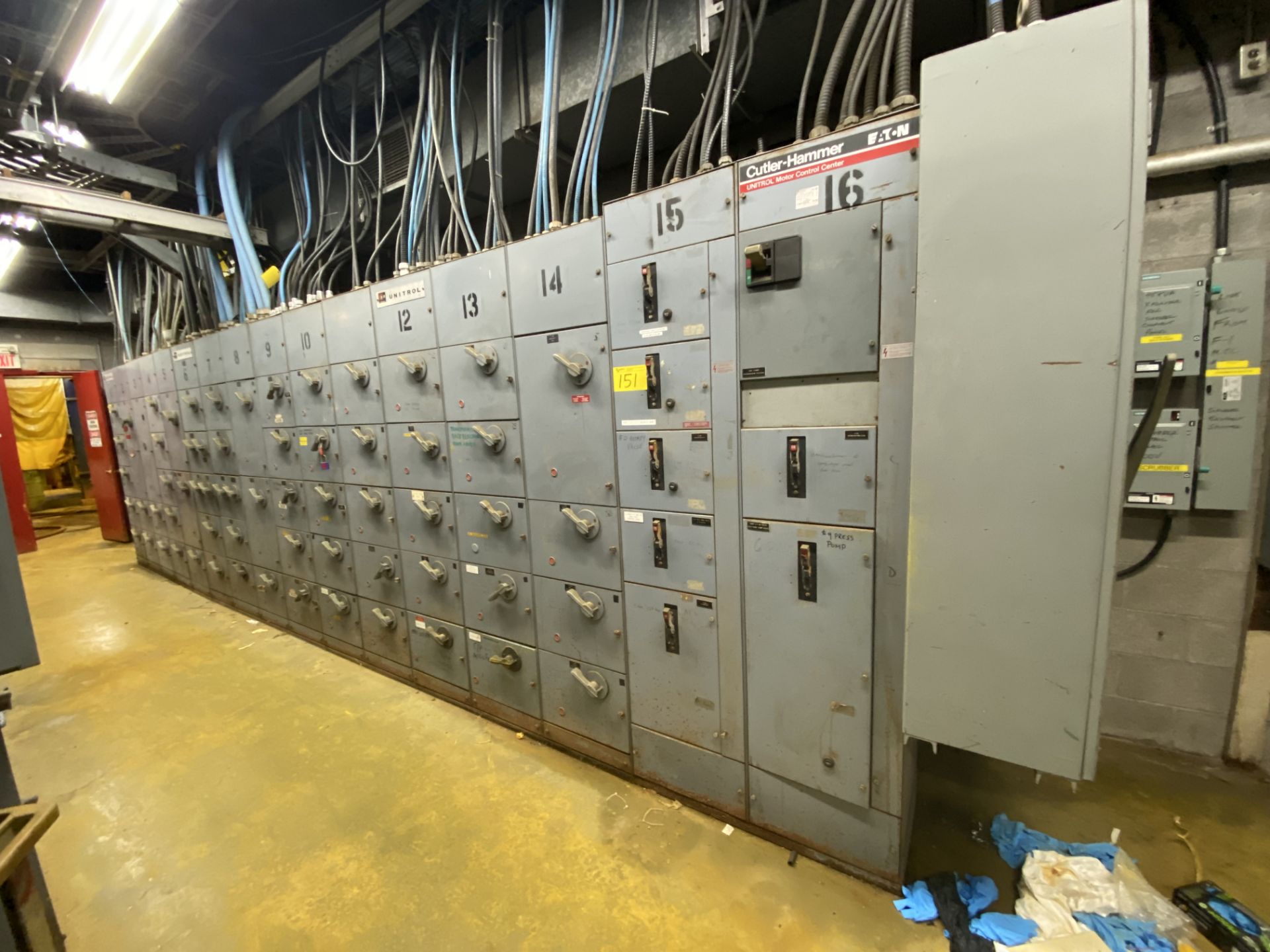 LOT OF (6) MOTOR CONTROL CENTER PANELS (BALANCE OF ROOM, APPROX. 198 BREAKERS IN TOTAL, CUTLER - Image 13 of 24