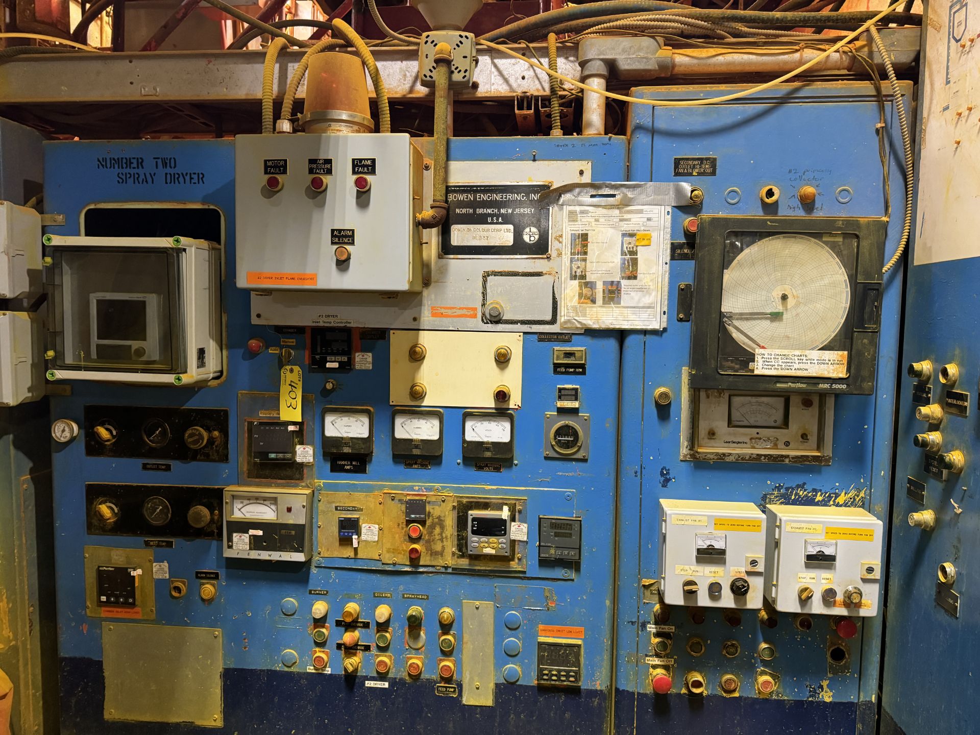 BOWEN ENGINEERING CONTROL PANELS W/ ENDRESS & HAUSER ECOGRAPH TRSG35 AND BRAINCHILD VR18 PAPERLESS - Image 3 of 4