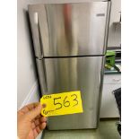 CONTENTS OF KITCHEN INCLUDING FRIGIDAIRE STAINLESS STEEL FRIDGE, MICROWAVE, TOASTER OVEN, (2)
