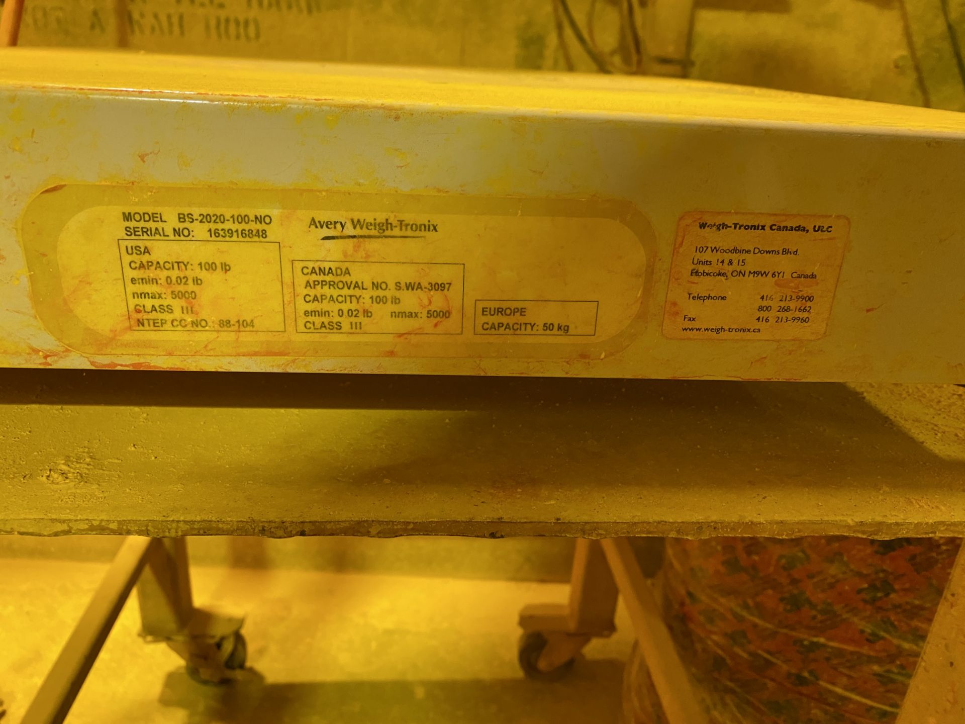 WESTERN M1 PORTABLE DIGITAL SCALE, PLATFORM, CART - Image 3 of 3