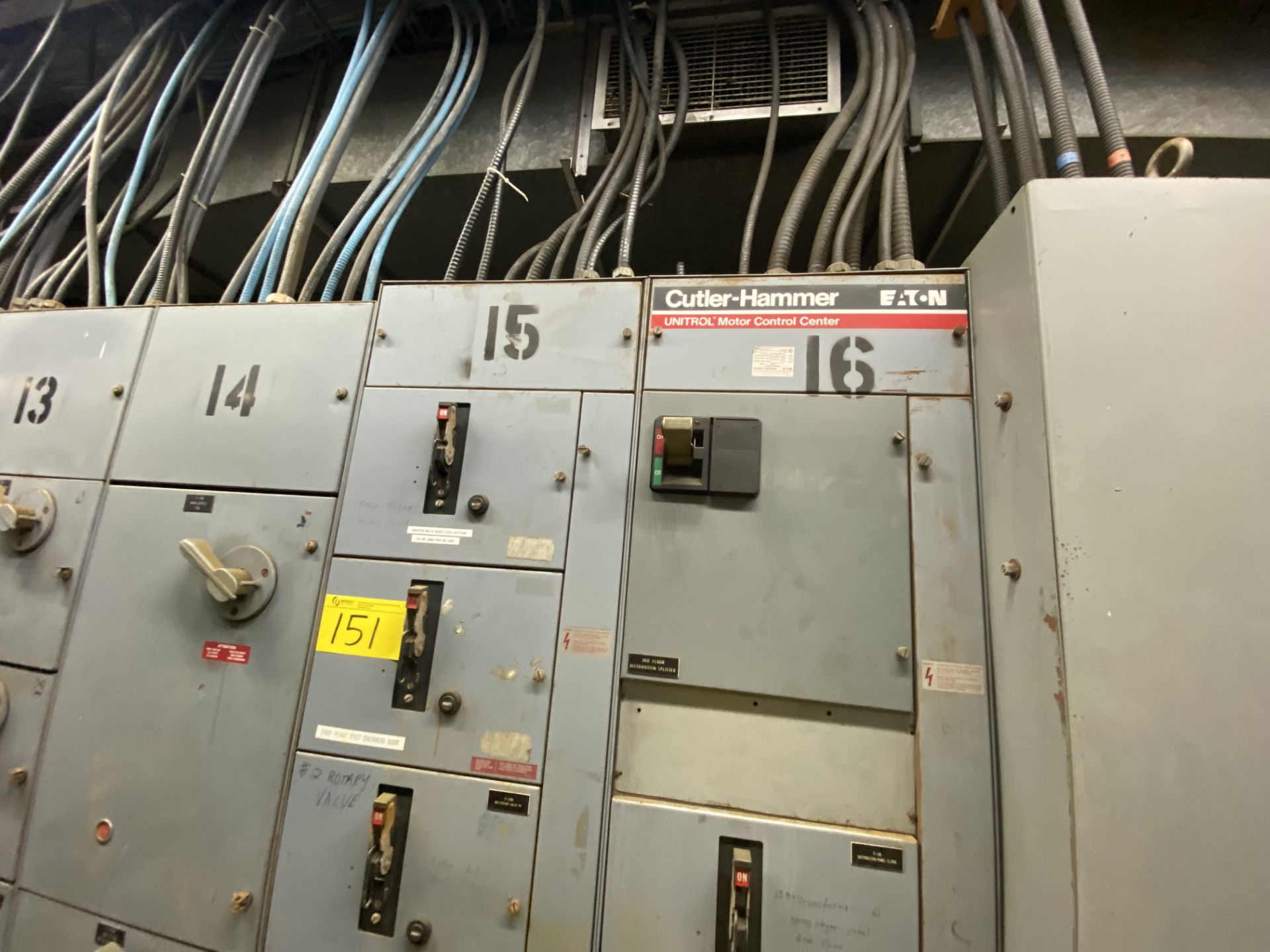 LOT OF (6) MOTOR CONTROL CENTER PANELS (BALANCE OF ROOM, APPROX. 198 BREAKERS IN TOTAL, CUTLER - Image 14 of 24