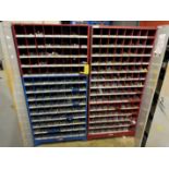 LOT OF (3) PIGEON HOLE CABINETS (224-SLOTS) W/ FASTENER SUPPLIES