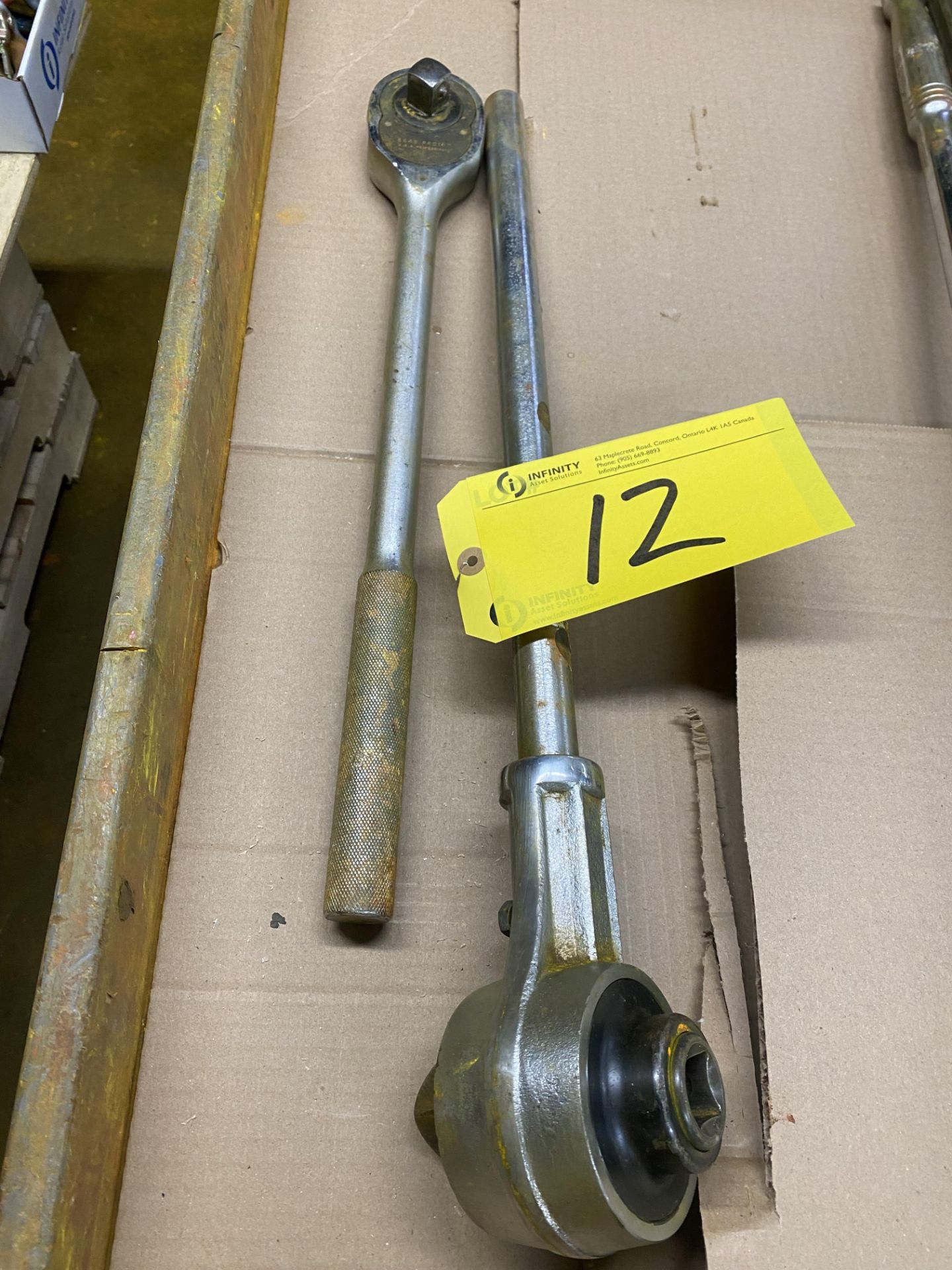 LOT OF (2) TORQUE WRENCHES, 24"L X 1" AND 20"L X 3/4"