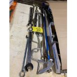 LOT OF LARGE WRENCHES, SOCKET TOOLS, GRIPPER