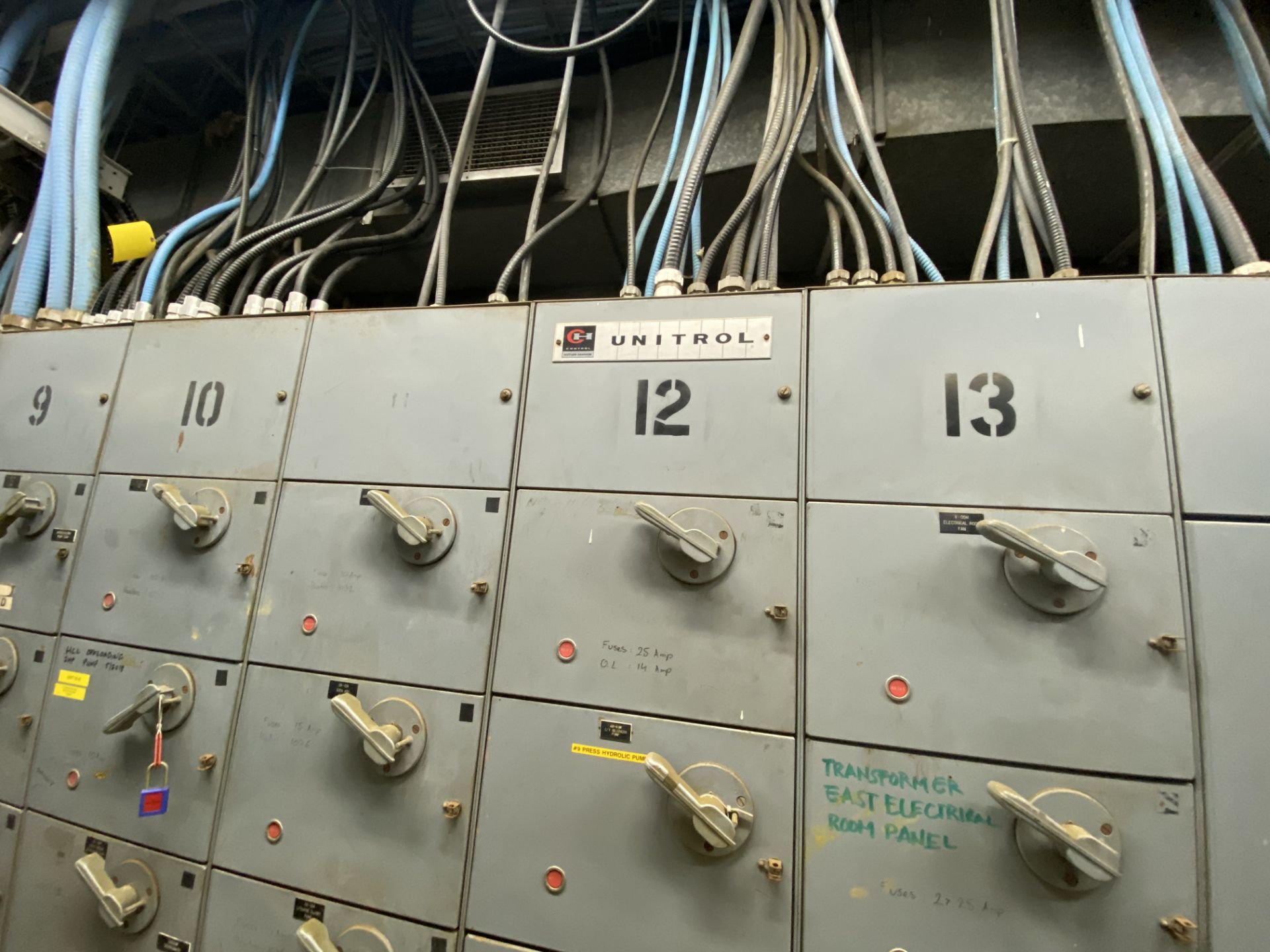 LOT OF (6) MOTOR CONTROL CENTER PANELS (BALANCE OF ROOM, APPROX. 198 BREAKERS IN TOTAL, CUTLER - Image 15 of 24