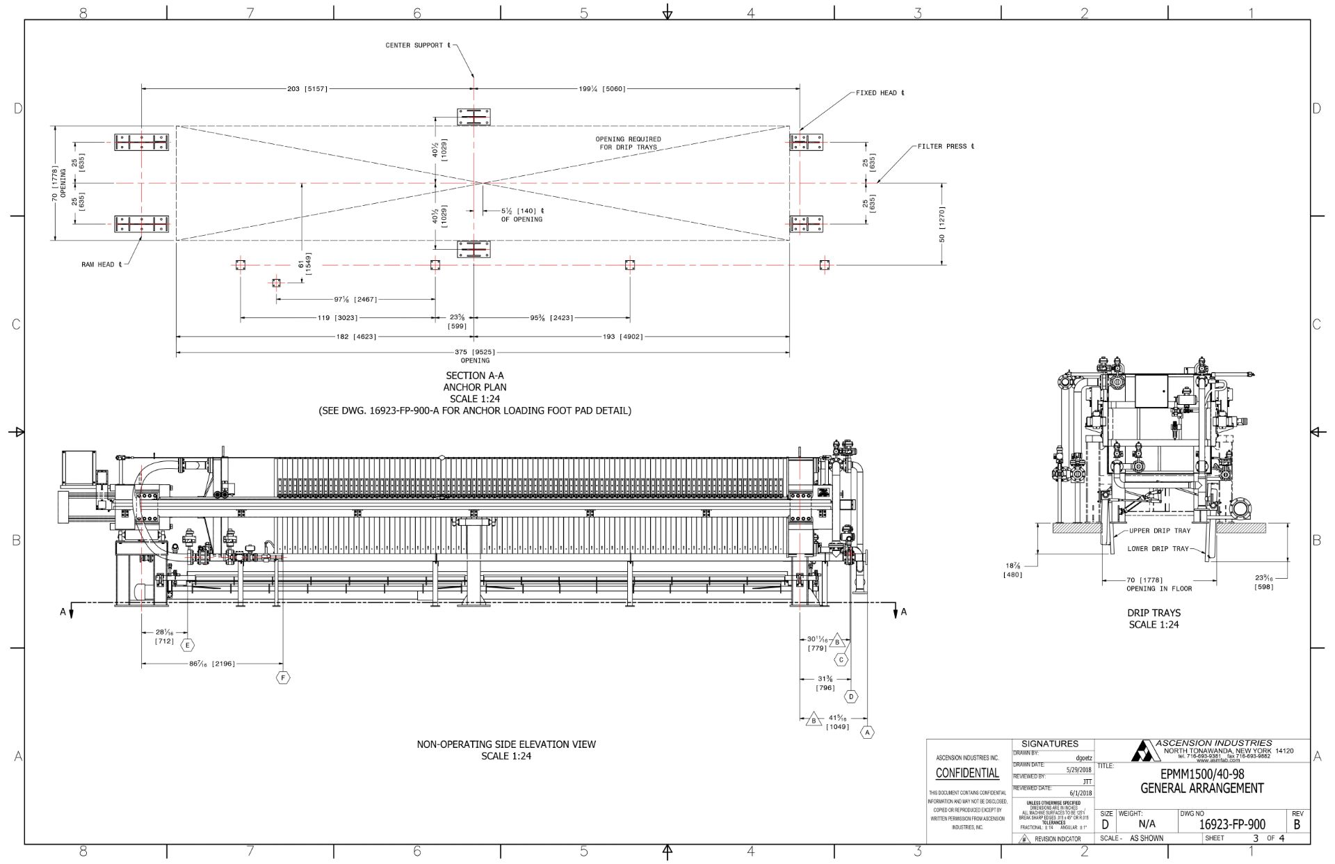 2019 DURCO FILTERS / ASCENSION EPMM1500/40-98 MEMBRANE FILTER PRESS WITH KLINKAU MEMBRANES, PLC - Image 18 of 36