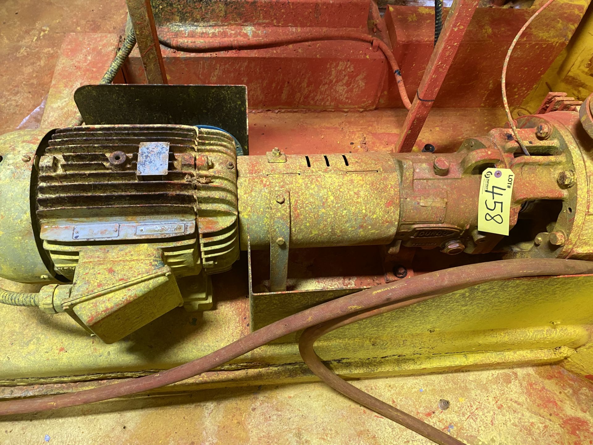 WEG 5HP MOTOR AND DURCO PUMP (RIGGING FEE $75 USD)