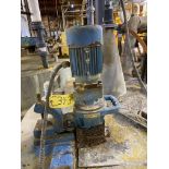 CHEMINEER 2HP MOTOR AND MIXING ATTACHMENT W/ APPROX. 4'DIA. X 7'H FIBERGLASS TANK (RIGGING FEE $2,