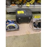 STEEL MAX METAL CUTTING 7-1/2" CIRCULAR SAW, WELLER SOLDERING IRON, METCAL ENGRAVER AND (7) EMPTY