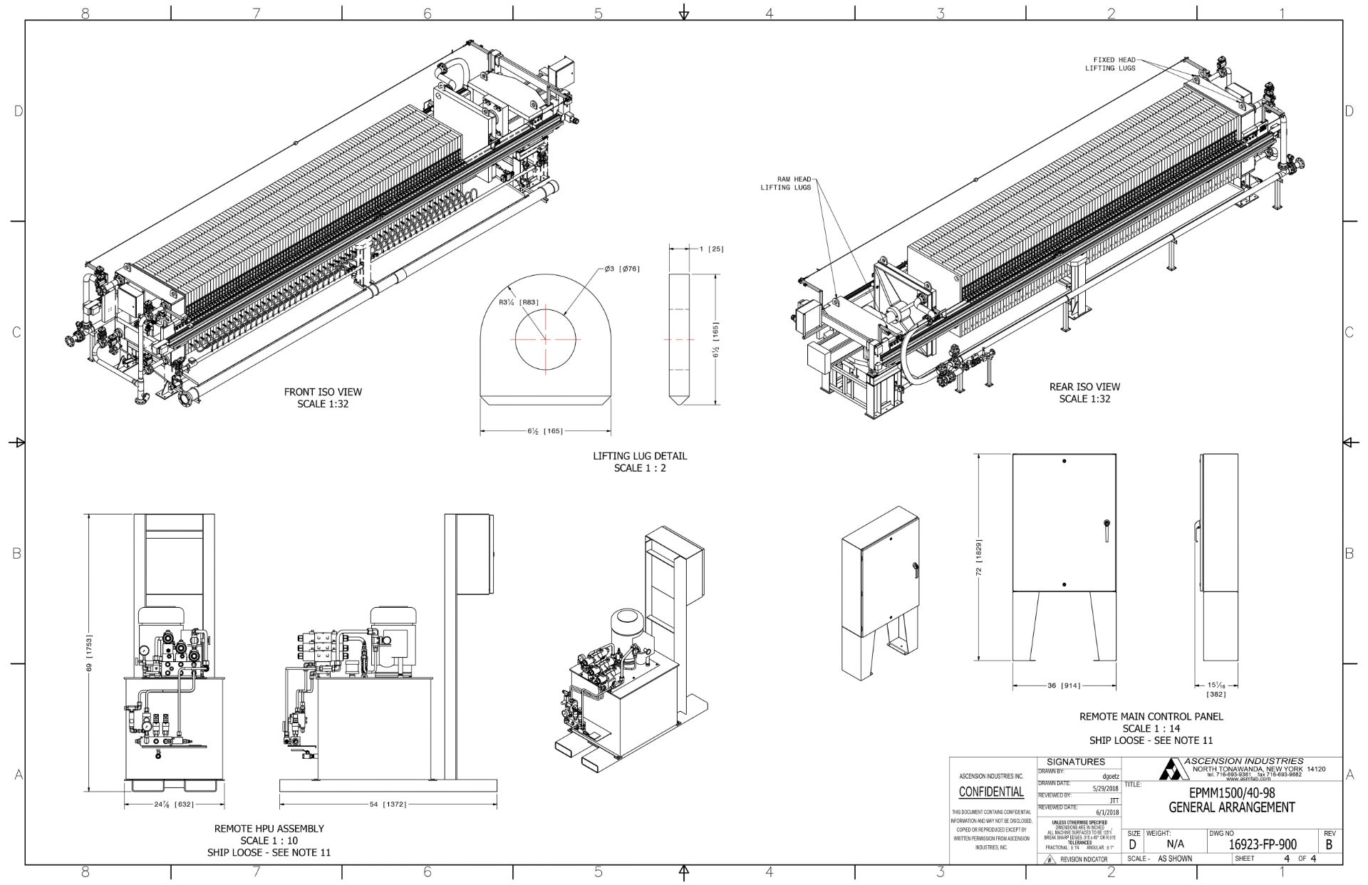 2019 DURCO FILTERS / ASCENSION EPMM1500/40-98 MEMBRANE FILTER PRESS WITH KLINKAU MEMBRANES, PLC - Image 20 of 36