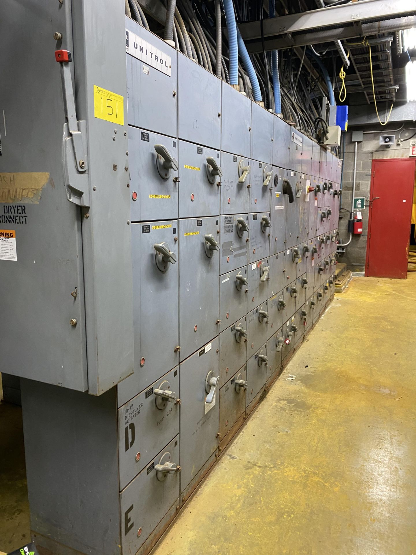 LOT OF (6) MOTOR CONTROL CENTER PANELS (BALANCE OF ROOM, APPROX. 198 BREAKERS IN TOTAL, CUTLER - Image 8 of 24