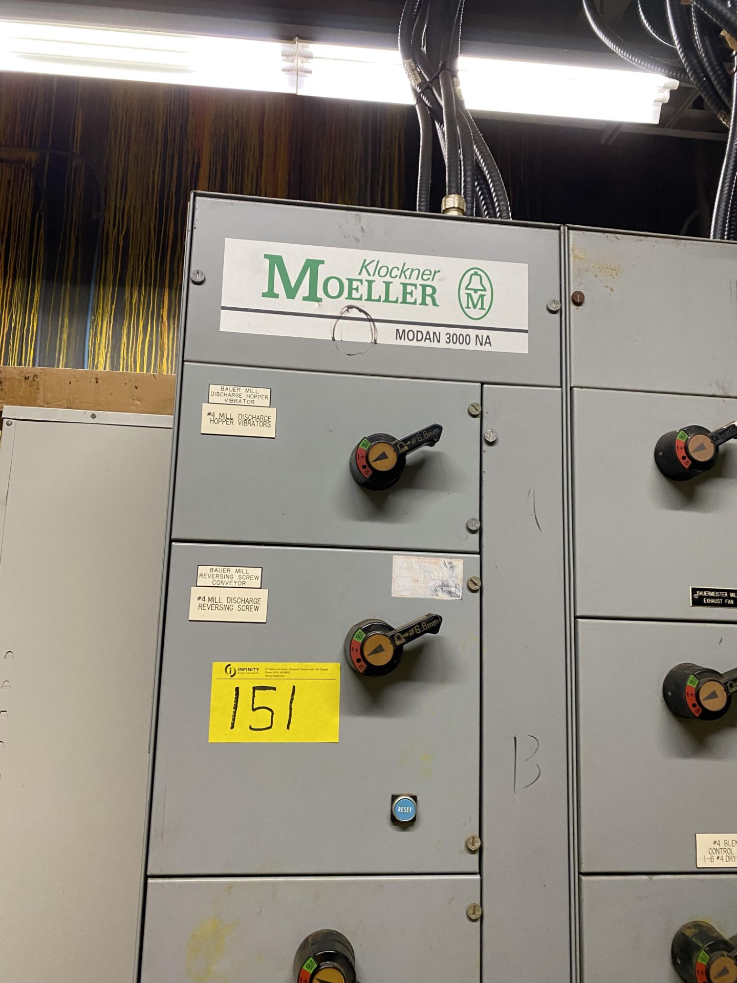 LOT OF (6) MOTOR CONTROL CENTER PANELS (BALANCE OF ROOM, APPROX. 198 BREAKERS IN TOTAL, CUTLER - Image 2 of 24